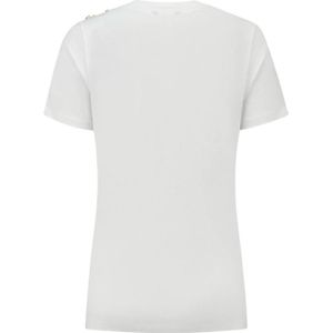 Nikkie Button T-Shirt - Pearl 36