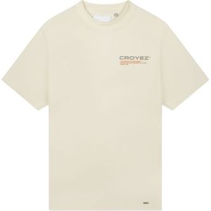 Croyez Family Owned Business T-Shirt - Off White/Khaki XXS