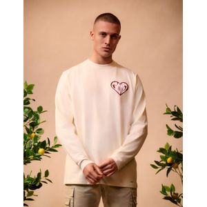 Croyez Puffed Heart Longsleeve T-Shirt - Off-White XXS