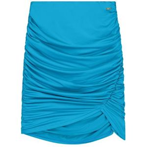 Malelions Women Drape Skirt - Azzurro XXS