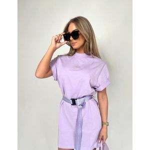 Malelions Women Firma T-Shirt Dress - Lilac S