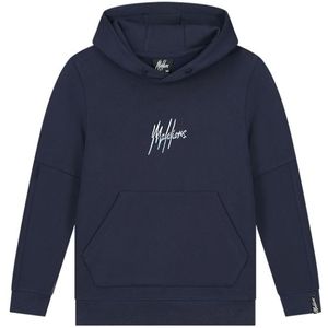 Malelions Kids Split Essentials Hoodie - Navy/Light Blue 140