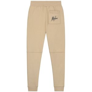 Malelions Kids Striped Signature Sweatpants - Light Brown/Navy 128