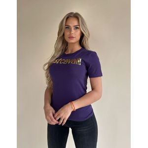 Women Logo Gold Jersey T-Shirt - Blackberry Cordial XL