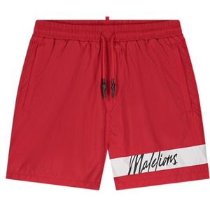 Malelions Captain Swimshort - Red/White XS