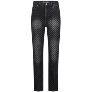 Malelions Women Monogram Jeans - Black