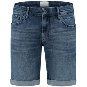The Steve Skinny Fit Shorts - Denim Mid Blue 36