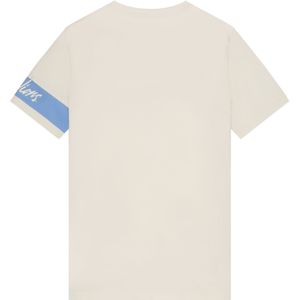 Malelions Captain T-Shirt - Off-White/Vista Blue XXS