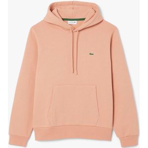 Heren Lacoste Organic Cotton Fleece Hoodie in Oranje