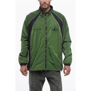 OW X JORDAN Nylon Track Windbreaker met rits aan de voorkant in groen