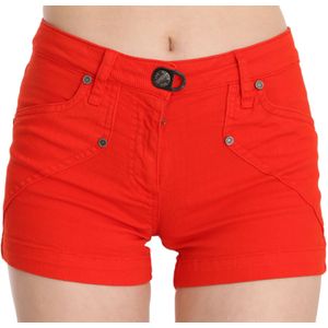 PLEIN SUD Oranje Mid Waist Katoenen Denim Mini