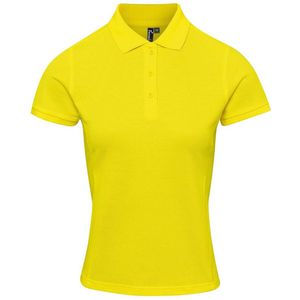 Premier Dames/Dames Coolchecker Plus Poloshirt (Geel)