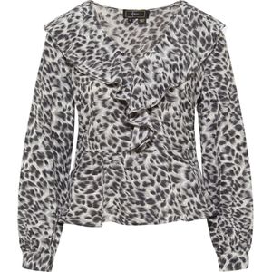 faina Blouse  grijs / wit