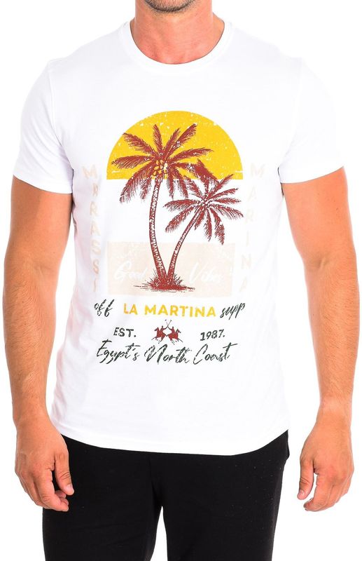 La Martina - T-shirt - Wit - 100% Katoen