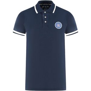 Aquascutum Unisex geborduurd badge poloshirt volwassene Londen (Marine)