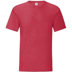 Fruit of the Loom Iconisch T-shirt voor heren (set van 5) (Heide Rood)