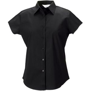 Russell Collectie Dames/Handdoek Damesmuts Easy Care Gevoelig Overhemd (Zwart) - Maat XL