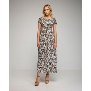 Maxi Jurk - Gebloemd - Gesmokte Borst en Mouwen