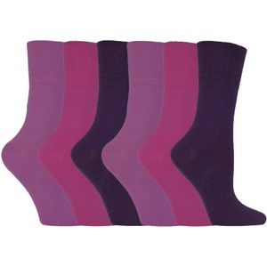6-pack Dames Non-elastische Katoenen Diabetessokken met Naadloze Teen