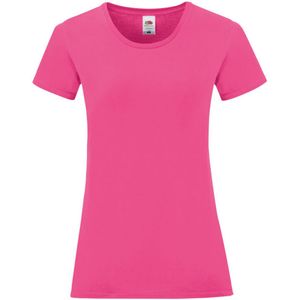 Fruit of the Loom Dames/dames Iconisch 150 T-Shirt (Fuchsia)