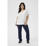 KAFFE - CURVE - Blouse - Lichtblauw / Wit - Blouseshirt