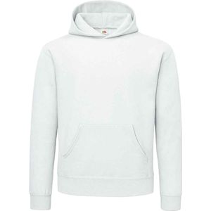 Fruit of the Loom Heren Supercotton Effen Sweatshirt met capuchon (Wit)