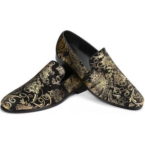 Pennyloafers voor heren met elegante jacquard