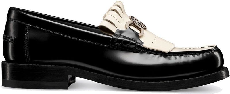Dior - Loafers - Zwart - Kalfsleer - Ronde Neus - Franje Detail