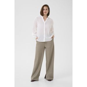 Kaffe - Eenvoudige V-hals Blouse - Wit - Dames