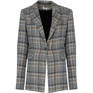 Blazer - Blauw - Wol - Getailleerde Snit