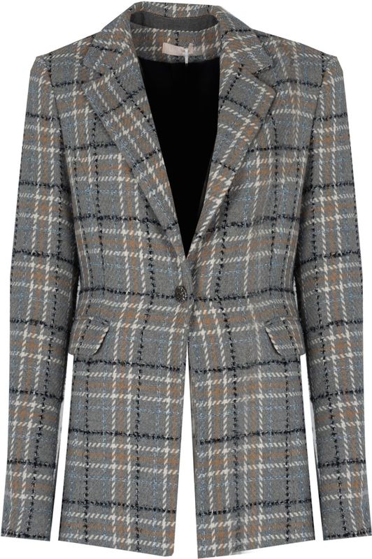 Blazer - Blauw - Wol - Getailleerde Snit