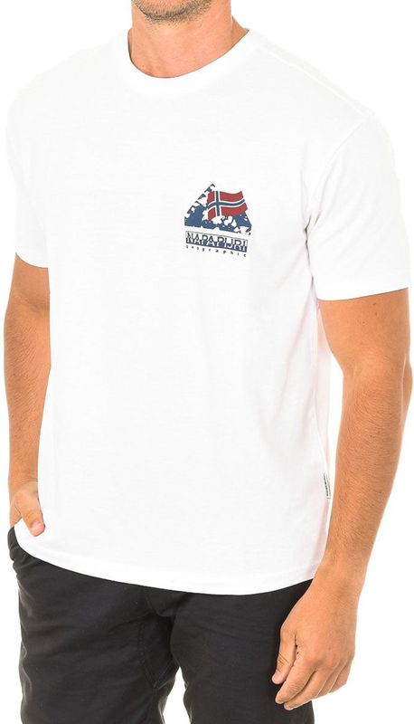 Heren T-shirt - Wit - NP0A4EO9 - Korte Mouwen - Ronde Hals