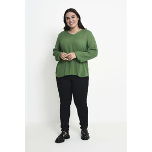 Blouse met lange mouwen Regular fit Artichoke Green