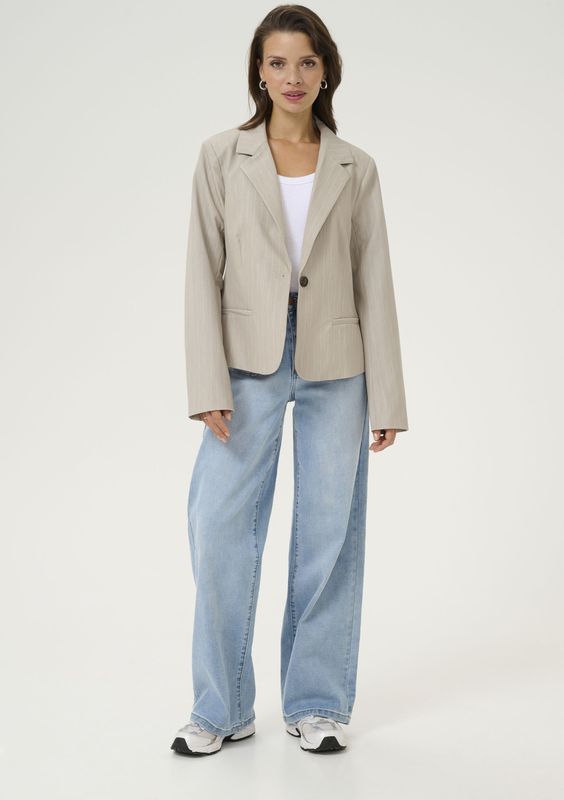 Kaffe, Dames, Jassen, Grijs, Maat: M Viscose,