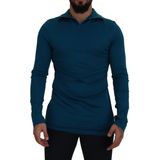 Dolce & Gabbana - Collared Pullover Sweater - Blauw - 100% Katoen