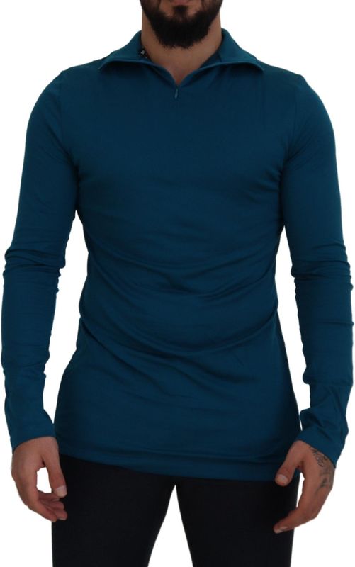 Dolce & Gabbana - Collared Pullover Sweater - Blauw - 100% Katoen