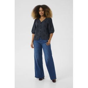 Cream, Dames, Blouses & Shirts, Blauw, Maat: XS Katoen,