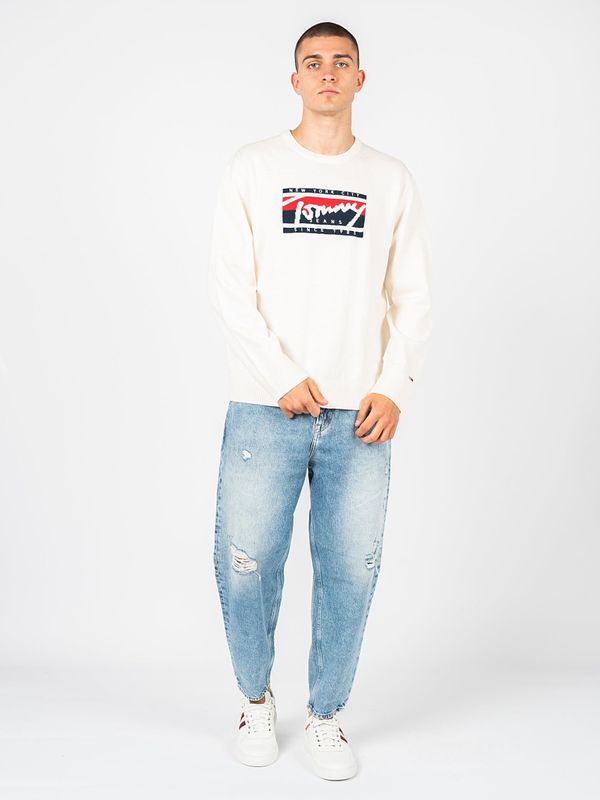 Tommy Hilfiger - Sweatshirt - Wit - Polyester/Acryl - Ronde Hals