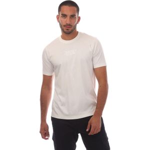 Diesel Heren T-Must-Slits-N T-shirt met rugprint (Wit)