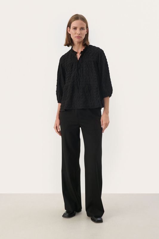 Part Two, Dames, Blouses & Shirts, Zwart, Maat: XS