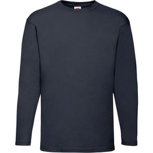 Fruit of the Loom Heren Valueweight T-shirt met lange mouwen (Deep Navy)