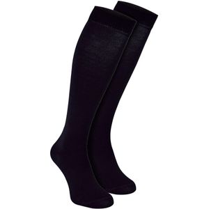 Set van 2 ademende kniehoge bamboesokken voor heren - Zwart