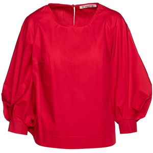 Conquista - Top - Rood - Bisschopmouwen