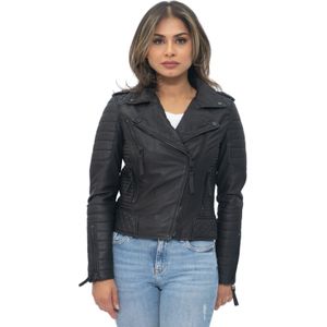 Brando - Lusaka - Leren Bikerjack - Vintage - Dames