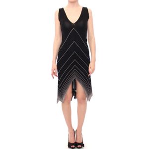 Alice Palmer Gebreide Jurk Geometrische V-hals