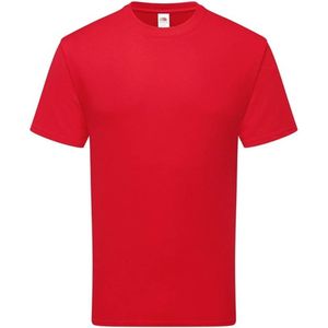 Fruit of the Loom Katoenen uniseks T-shirt voor volwassenen (Rood)