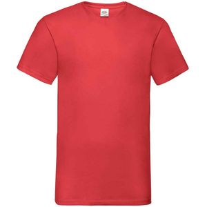 Fruit of the Loom Heren Waarde V Hals T-shirt (Rood)