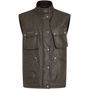 Belstaff - Waxed Edition - Giletjack - Donkergroen - Lichtgewicht - 100% Katoen