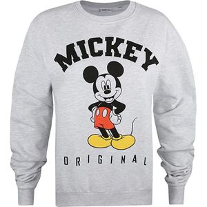 Disney Dames/dames Hello Mickey Mouse Sweatshirt (Lichtgrijs/zwart)