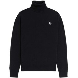 Zwarte Fred Perry Rollhals Trui